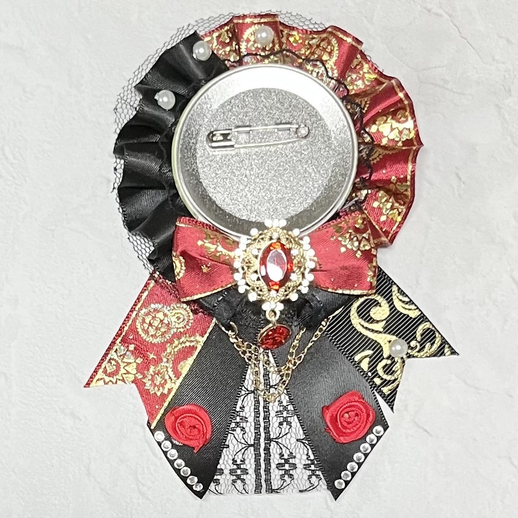 痛ロゼット 57mm ワインレッド×黒