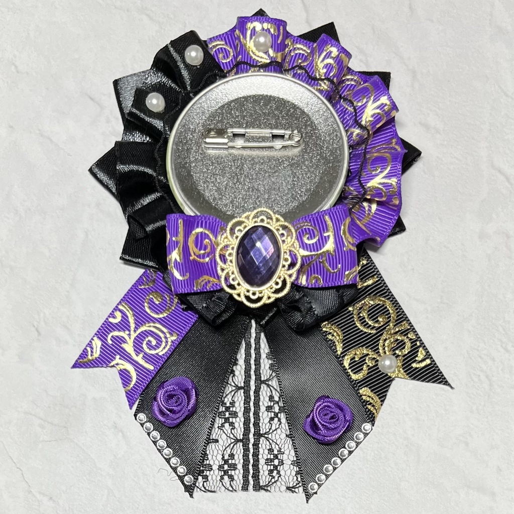 痛ロゼット 57mm 紫×黒