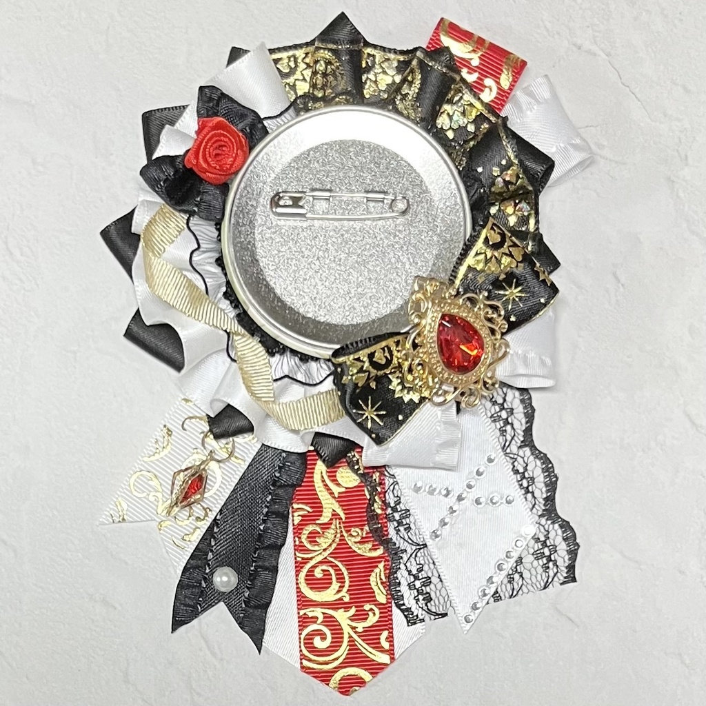 痛ロゼット 57mm 黒×白×赤