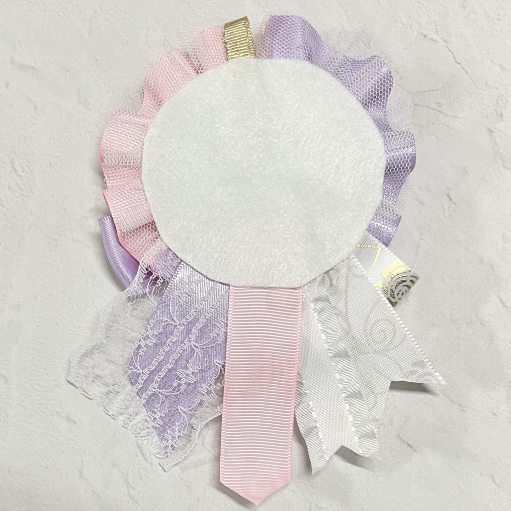 痛ロゼット 57mm 薄ピンク×薄紫×白