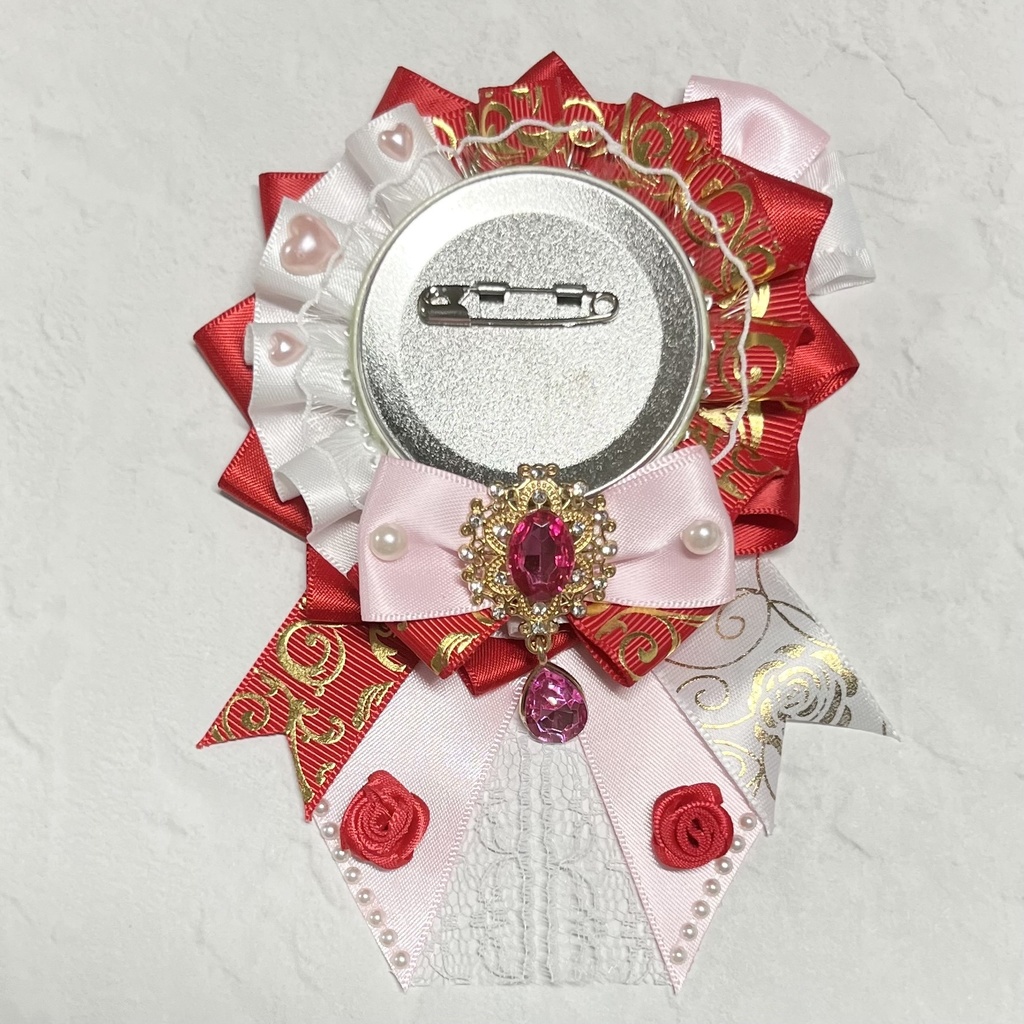 痛ロゼット 57mm 赤×白×ピンク