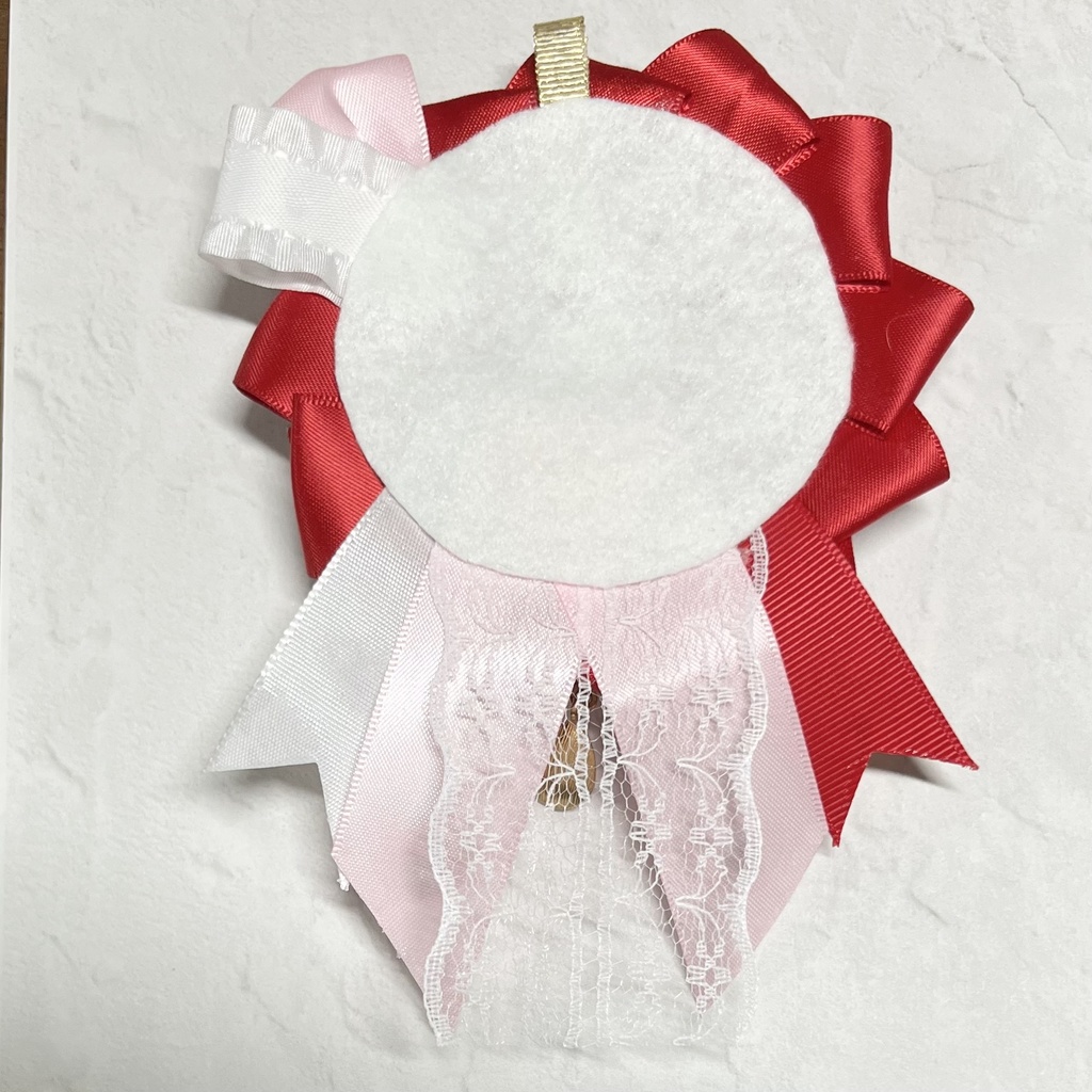 痛ロゼット 57mm 赤×白×ピンク