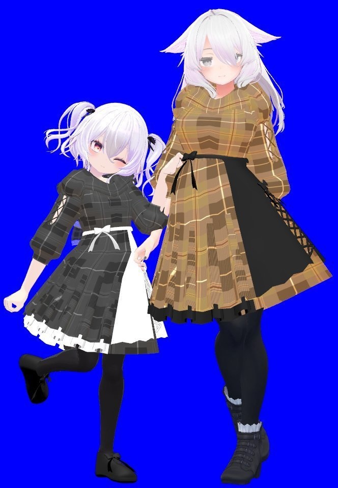 【幽狐族のお姉様/桔梗】アシンメトリースカート + パーカー コーデ