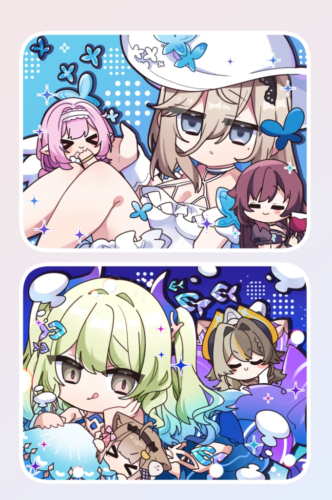 波打ち際のアクリルブロック