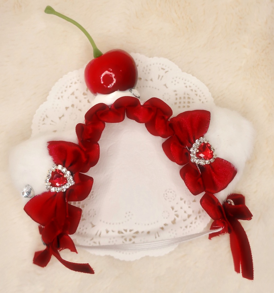 さくらんぼねこちゃんヘッドドレス