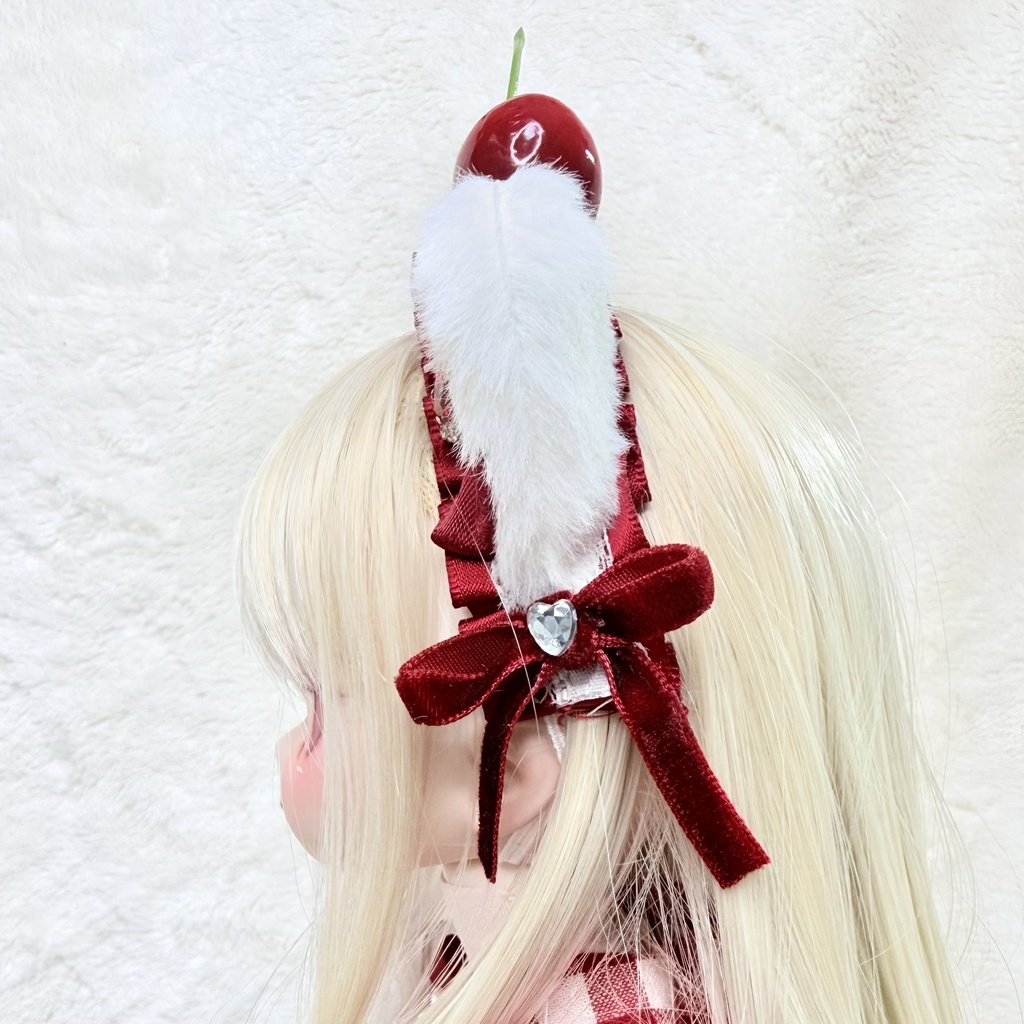 さくらんぼねこちゃんヘッドドレス