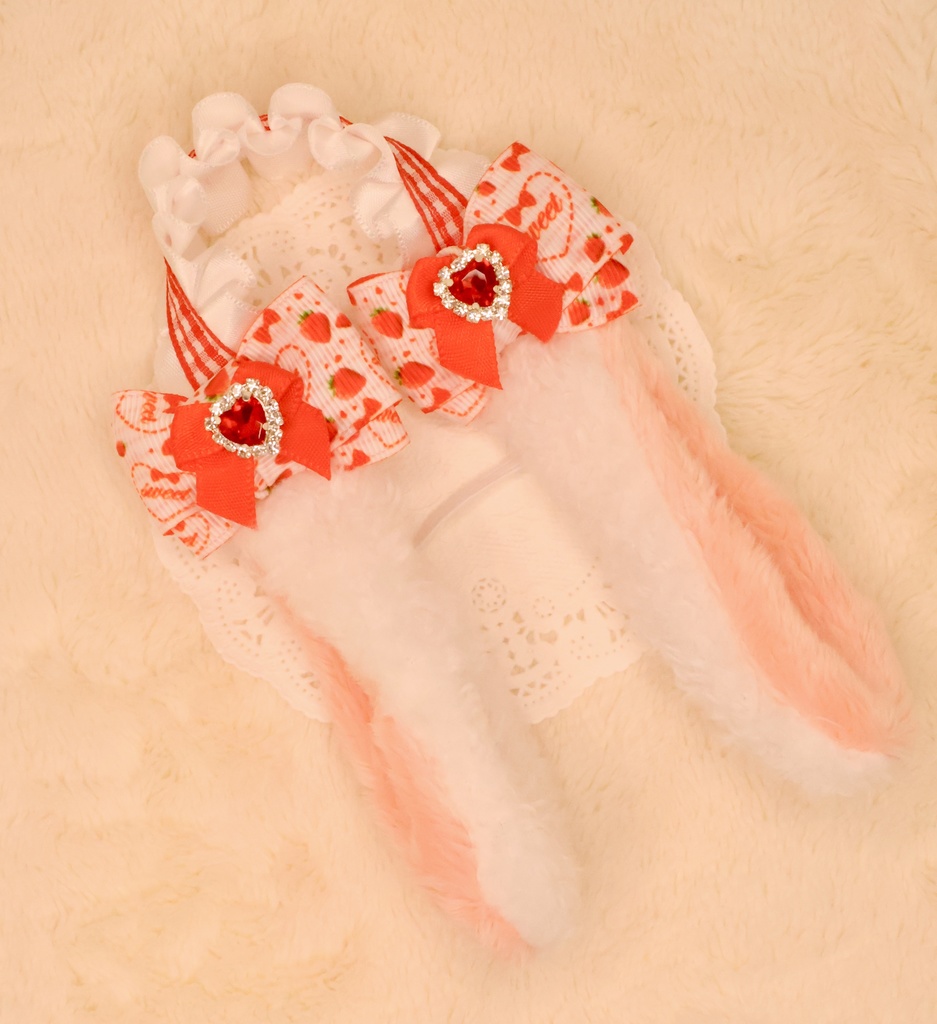 スイートうさみみヘッドドレス 【レッド】