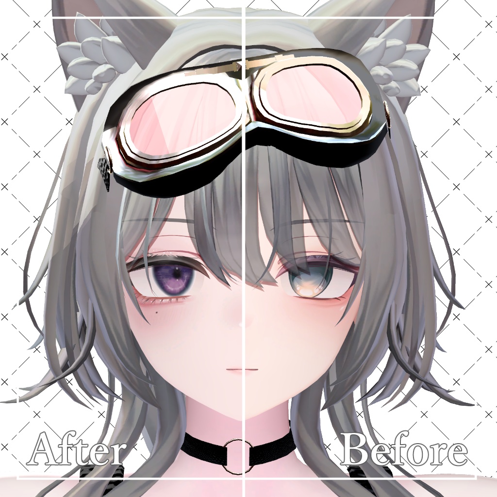 【 Suiha / 翠羽対応】クールメイクTexture+Eye Texture