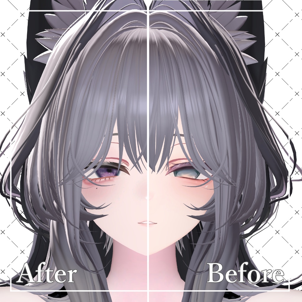 【 Suiha / 翠羽対応】クールメイクTexture+Eye Texture