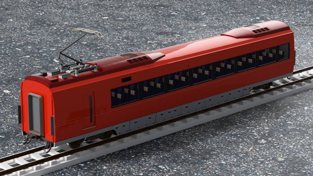 【3Dモデル】小田急ロマンスカー 70000形 GSE