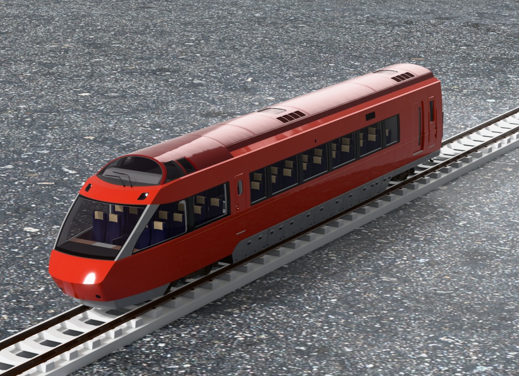 【3Dモデル】小田急ロマンスカー 70000形 GSE