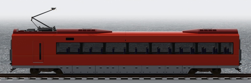 【3Dモデル】小田急ロマンスカー 70000形 GSE