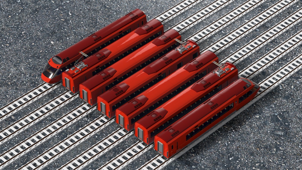 【3Dモデル】小田急ロマンスカー 70000形 GSE