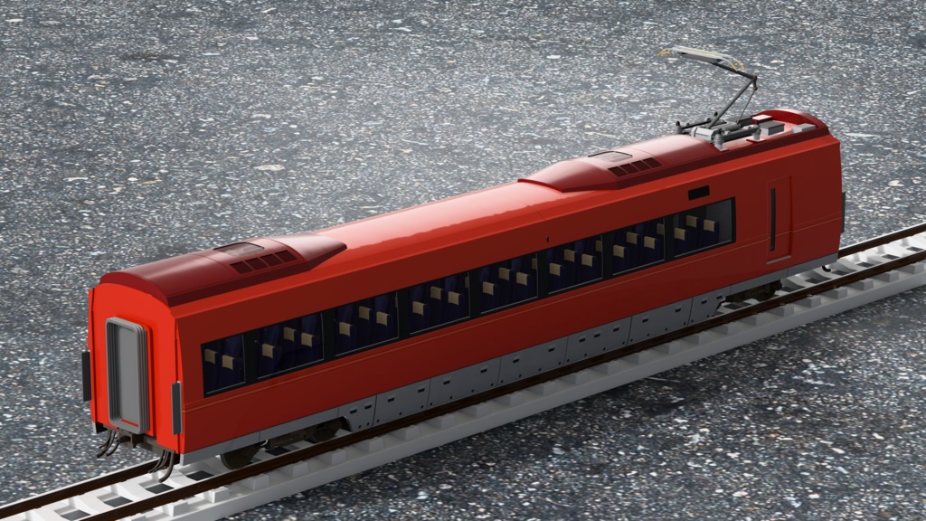 【3Dモデル】小田急ロマンスカー 70000形 GSE