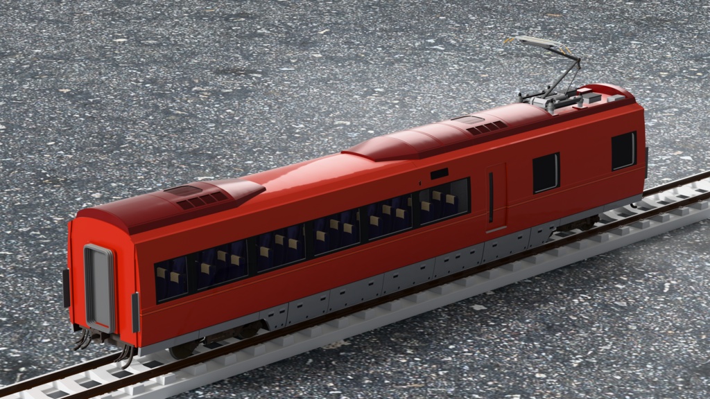 【3Dモデル】小田急ロマンスカー 70000形 GSE