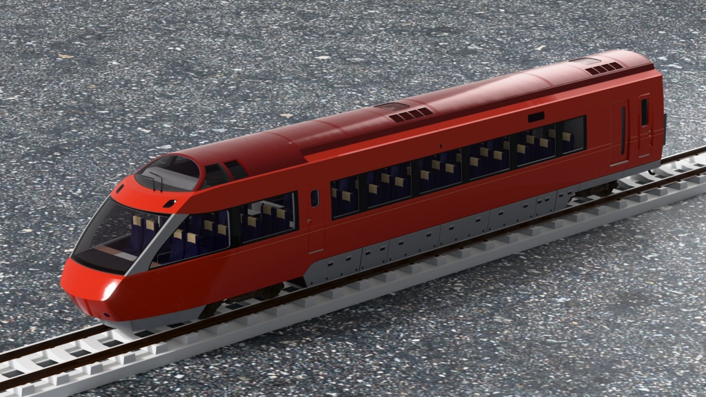 【3Dモデル】小田急ロマンスカー 70000形 GSE