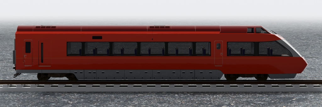 【3Dモデル】小田急ロマンスカー 70000形 GSE