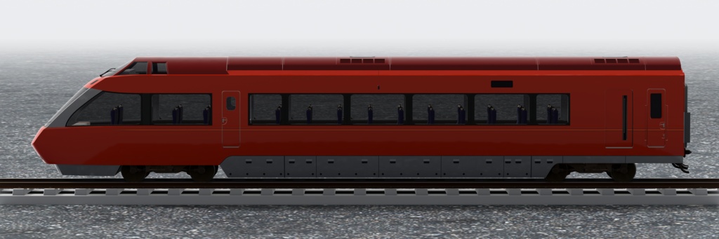 【3Dモデル】小田急ロマンスカー 70000形 GSE
