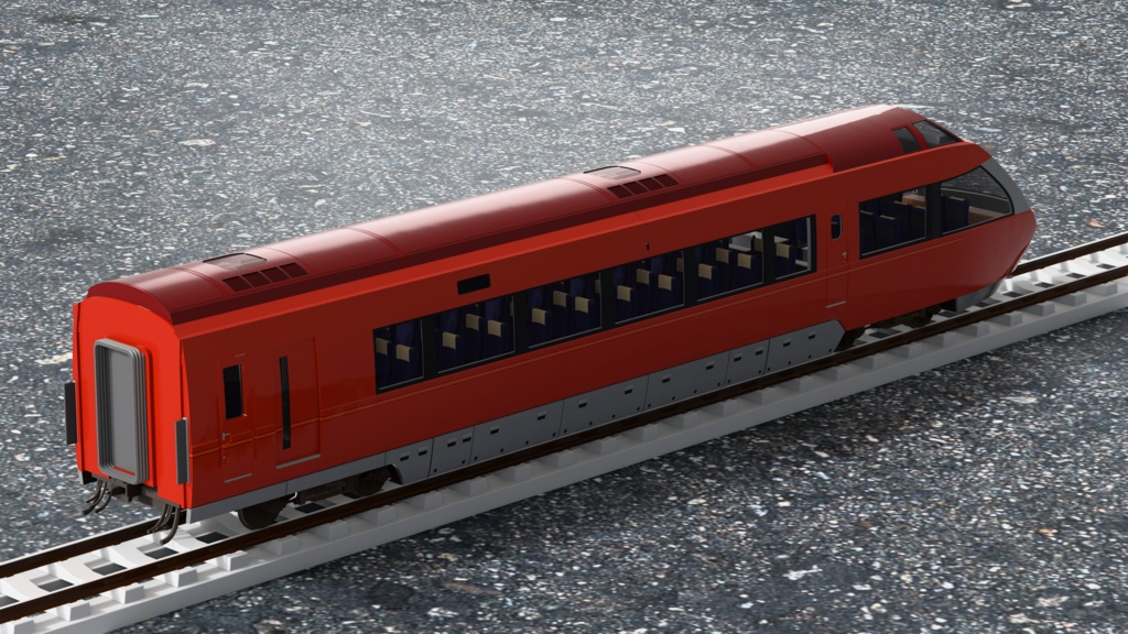 【3Dモデル】小田急ロマンスカー 70000形 GSE