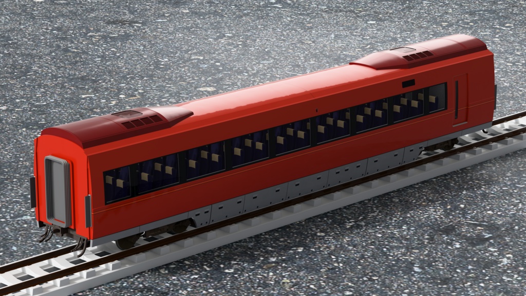 【3Dモデル】小田急ロマンスカー 70000形 GSE