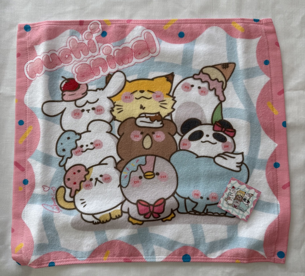 ステッカー付きタオル