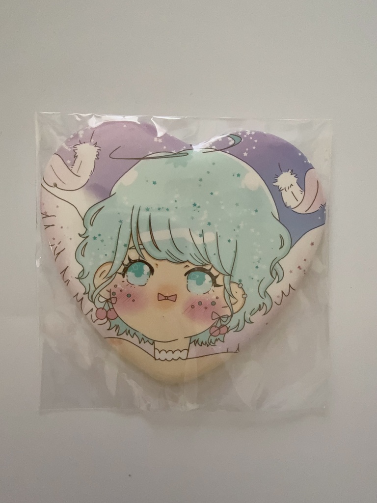 ハート缶バッジ