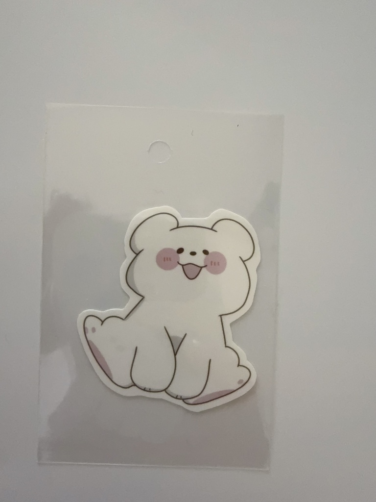 むちくま（白）ステッカー