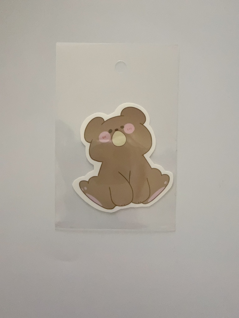 むちくま（茶）ステッカー