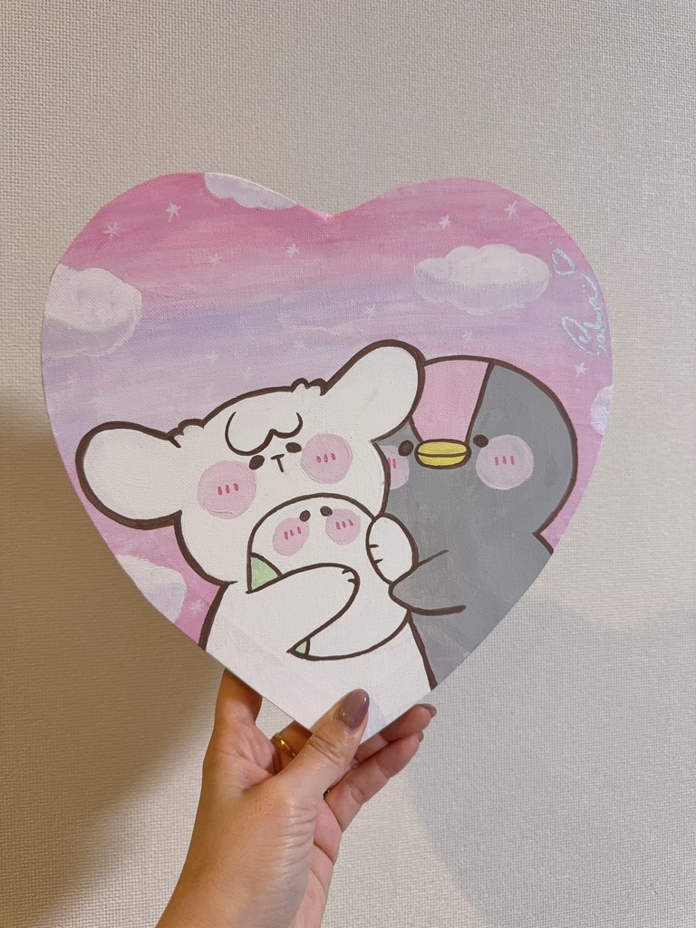 むちあに仲良しキャンバスアート