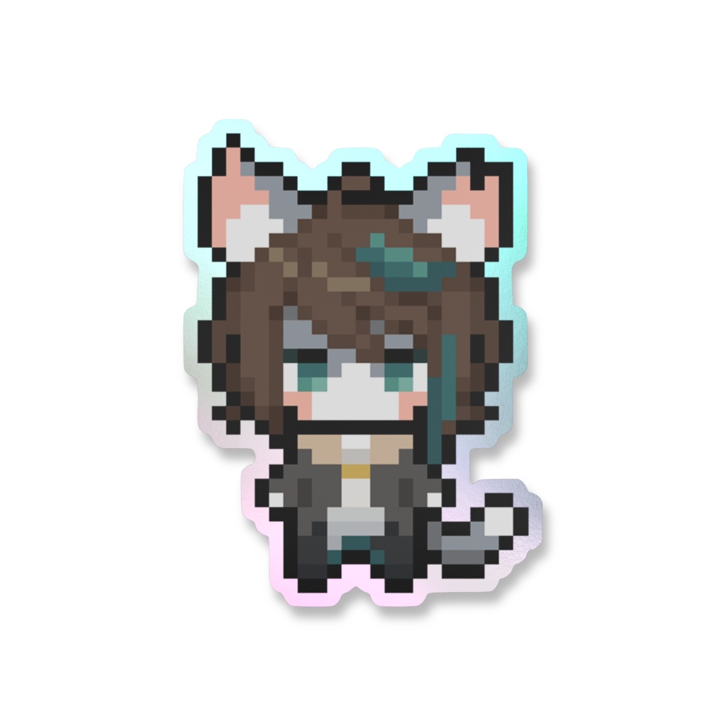 ドット絵スマホステッカー(オーロラ)