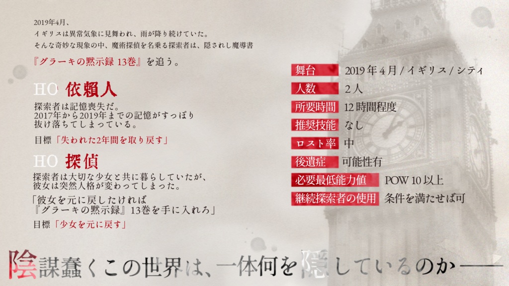 クトゥルフ神話TRPG『アンブレラの白紙錄』SPLL:E193654