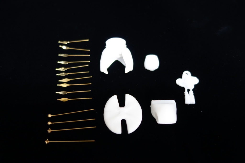 メガミデバイス 朱羅用 改造ヘッドパーツ 花魁(立兵庫)風