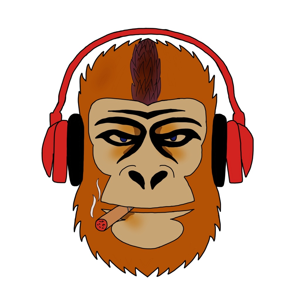 RUGGED MONKEY 黒パーカー