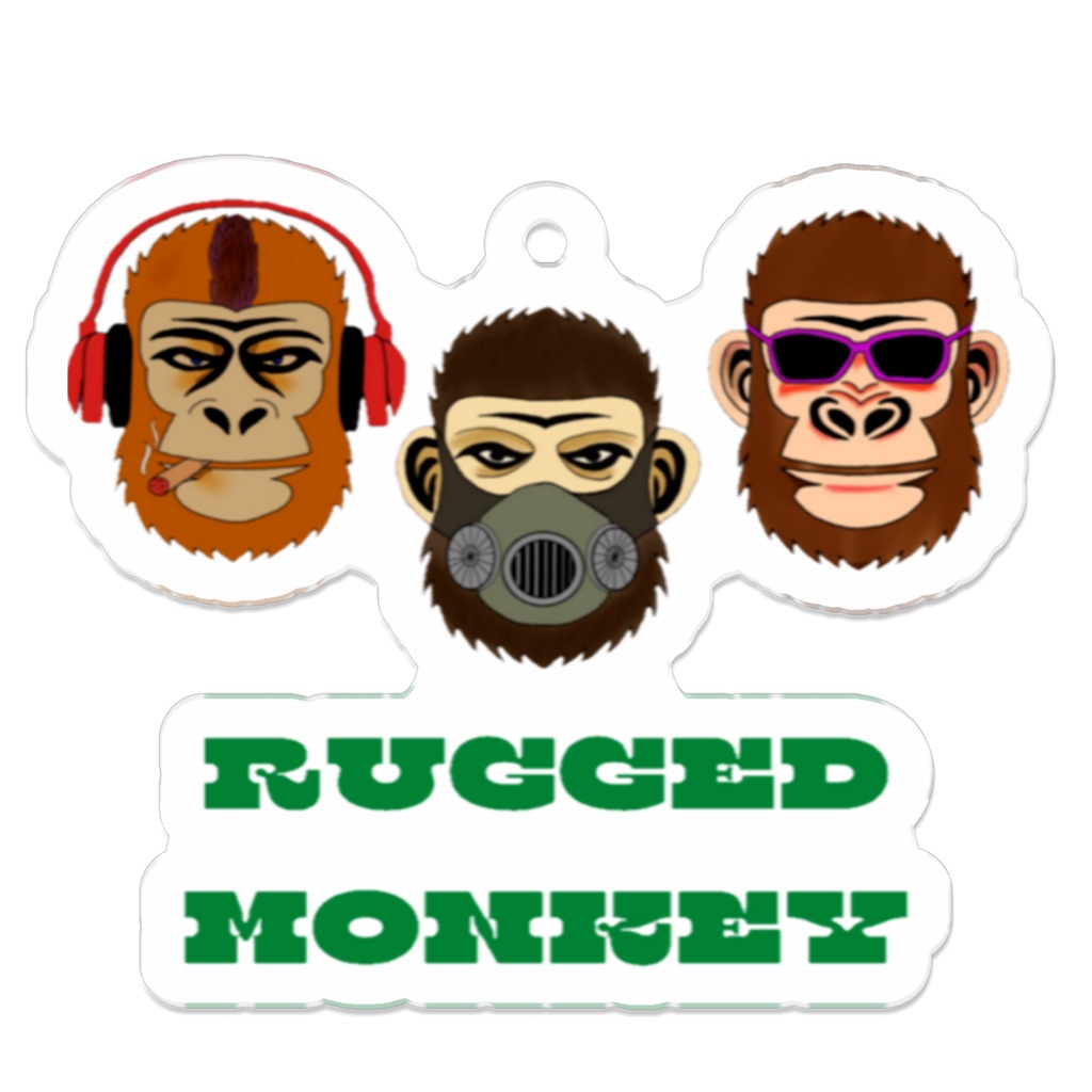 キーホルダー RUGGED MONKEY