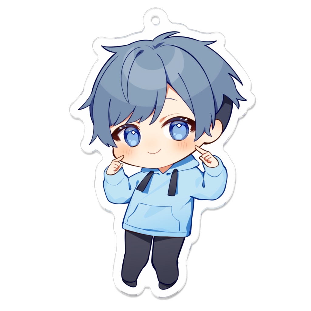 ロンチーノ ほっぺ アクリルキーホルダー  70 x 70 (mm)