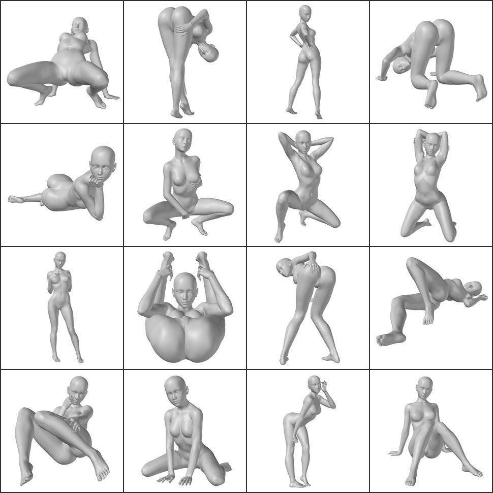 女体絵師のためのポーズ集 セクシーモデル編