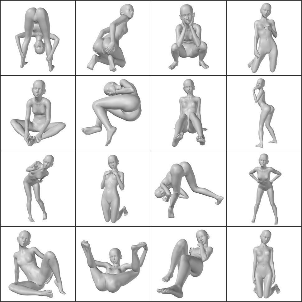 女体絵師のためのポーズ集 ロリモデル編