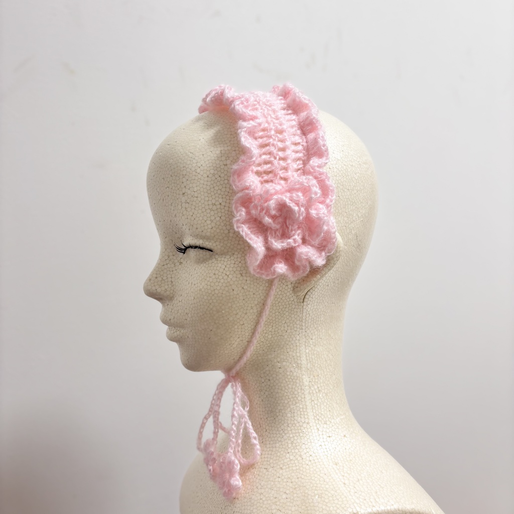 ゆめのなか‪‪❤︎‬春っぽいお花のモヘアヘッドドレス