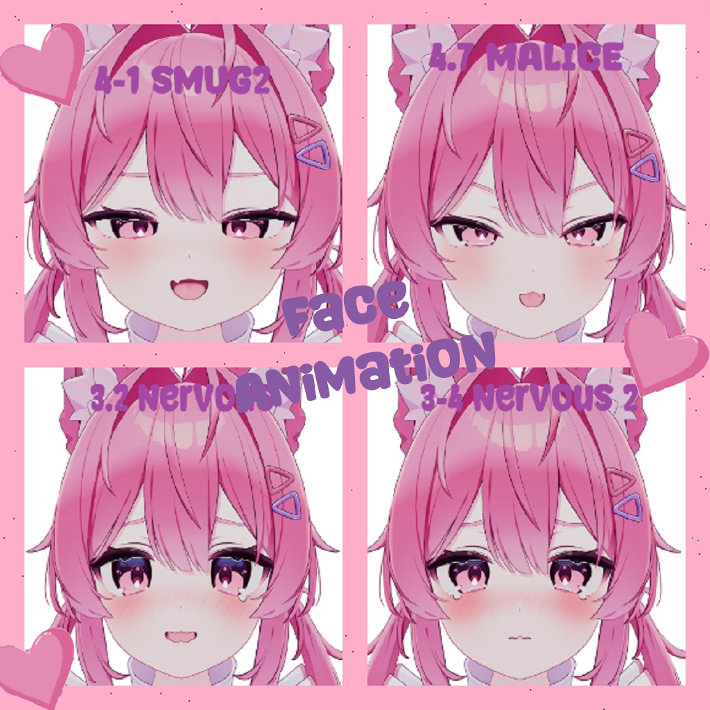  プラム -Plum-💜  [30 Facial Expressions] [表情30種セット]  💜 [ModularAvatar]💜 💜