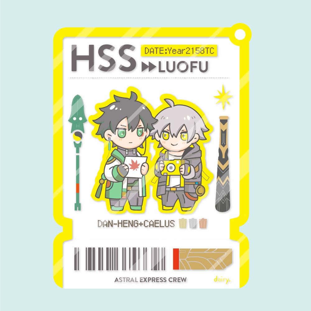 丹穹ラゲッジタグ風アクキー