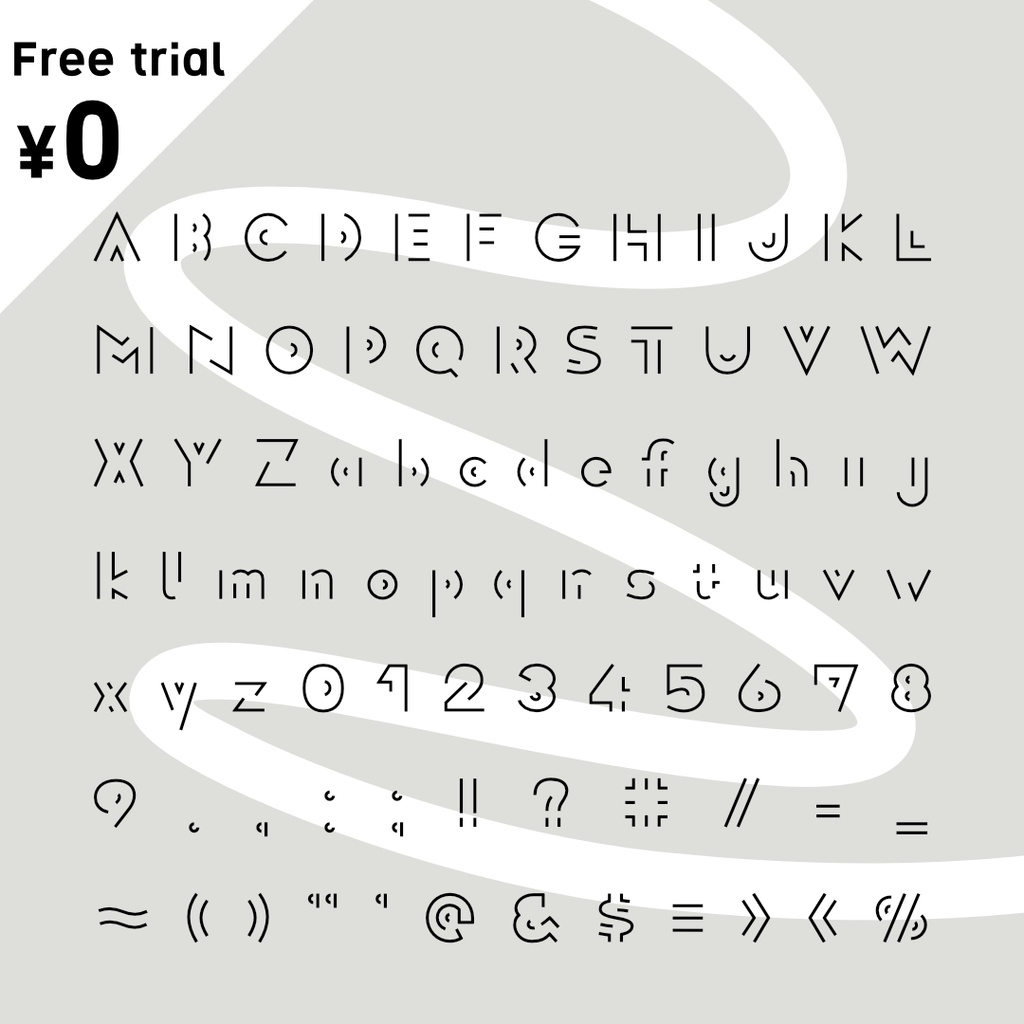 欧文フォント「そばとうどん SOBA & UDON」