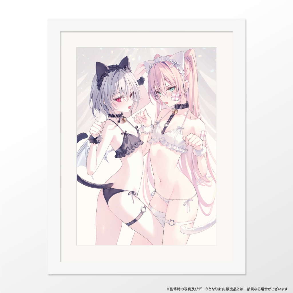 【限定5点／直筆サイン入り】複製原画「ノア＆ハツネ（MofMof CAT Ver.）」（A3）