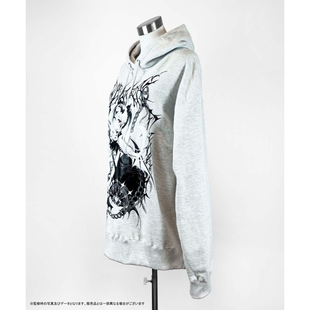 rurudoイラストパーカー グレー