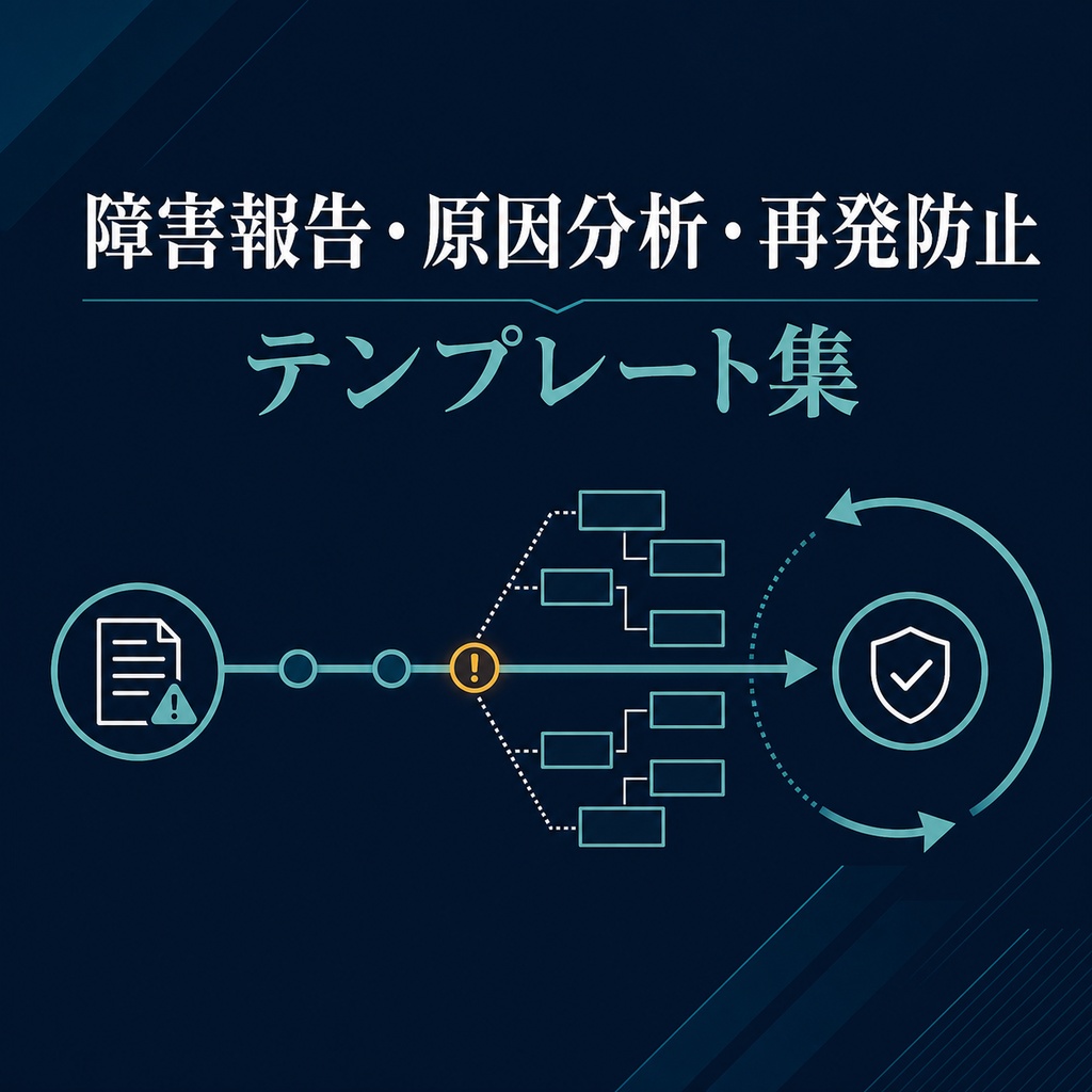 工場システム障害報告・原因分析・再発防止テンプレート集
