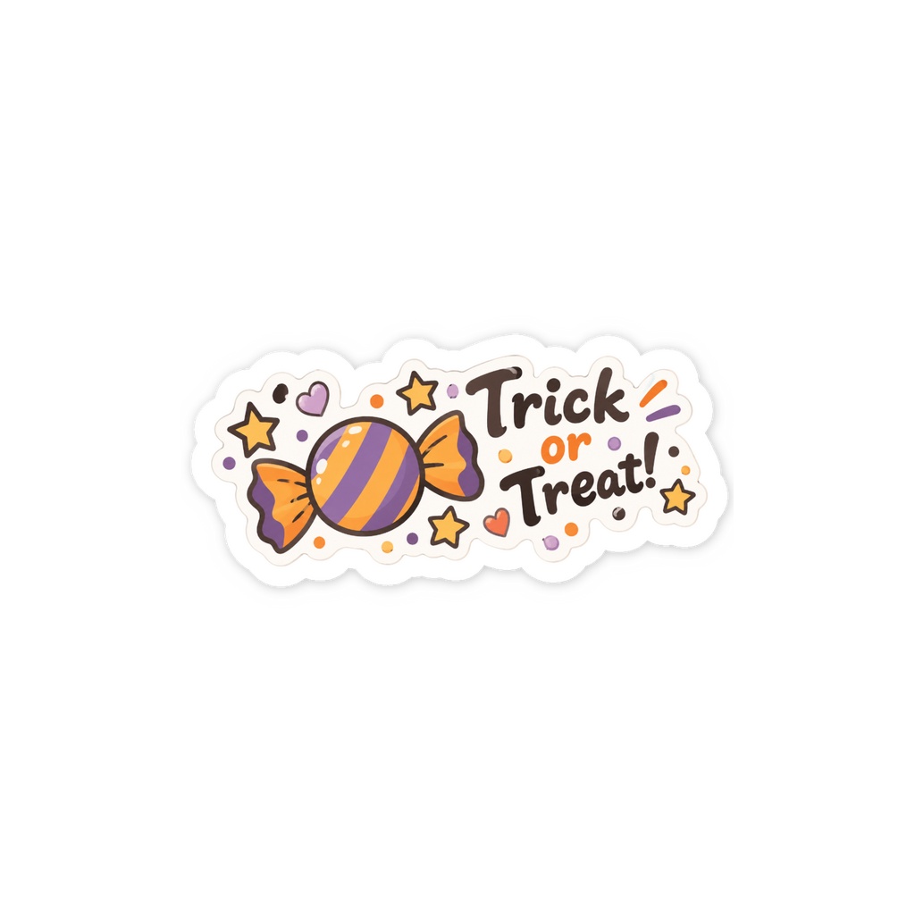 Trick or Treat!かわいいハロウィンギフトステッカー