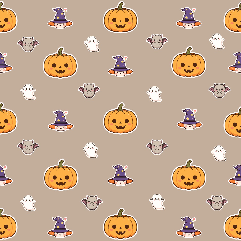 ハロウィン全部入り!ゆるかわデジタルペーパーまとめ10枚セット