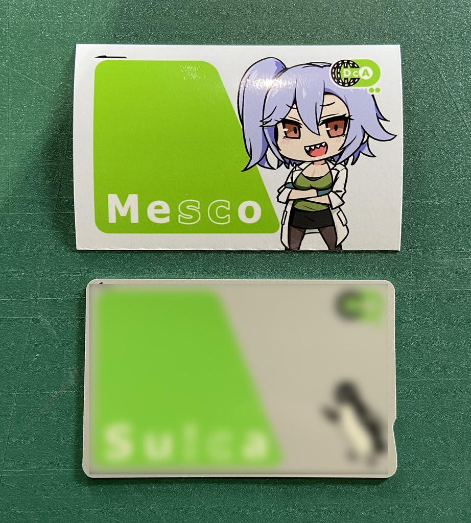 mescoカードステッカー and 切抜き雌子ステッカー(同人グッズ)