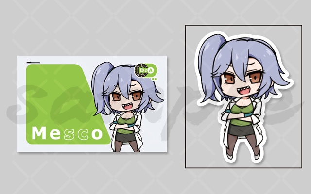 mescoカードステッカー and 切抜き雌子ステッカー(同人グッズ)