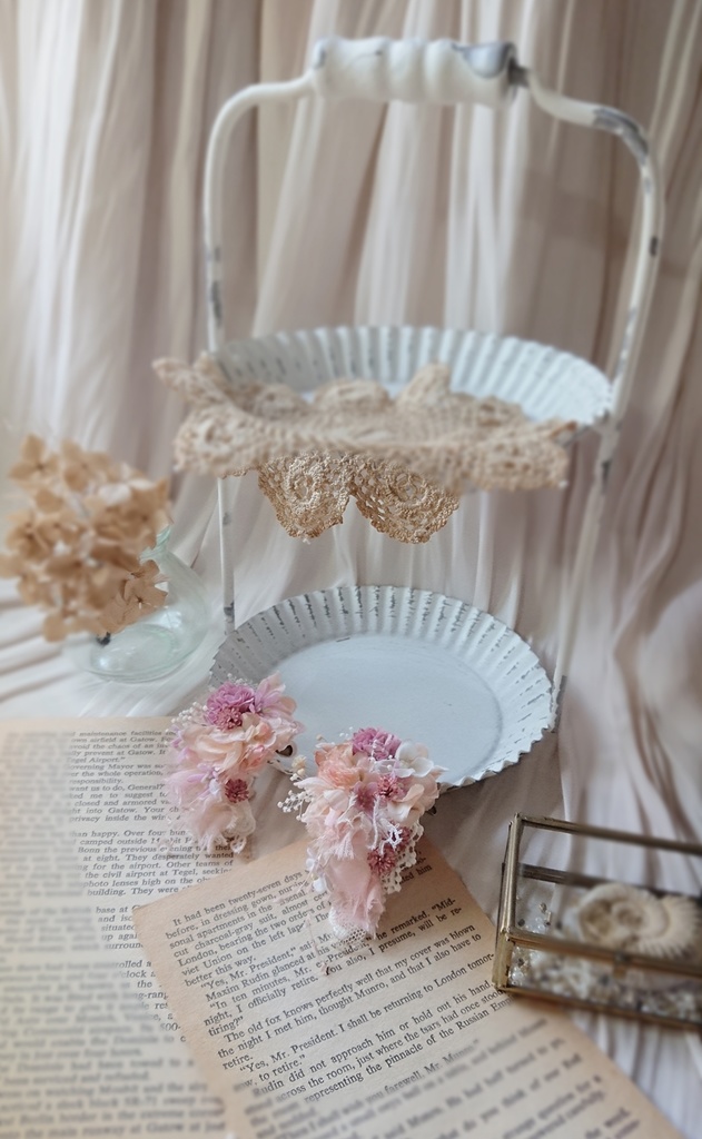 【受注製作】ヘッドドレス《うすべにいろ》Sサイズ