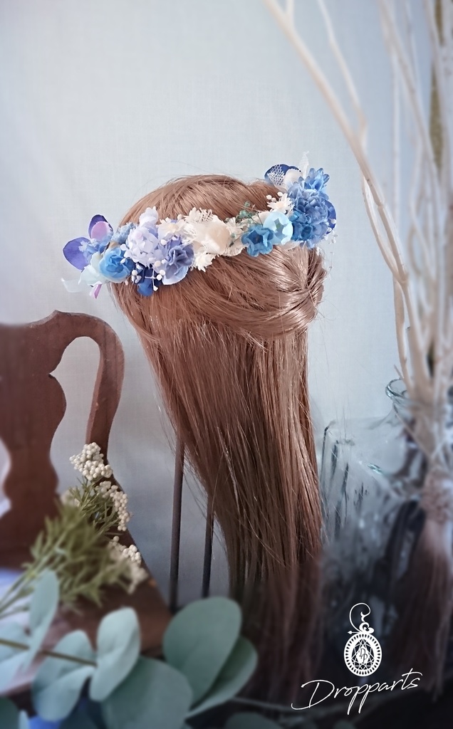 【ドールサイズ】花冠《夏空》9インチ〜